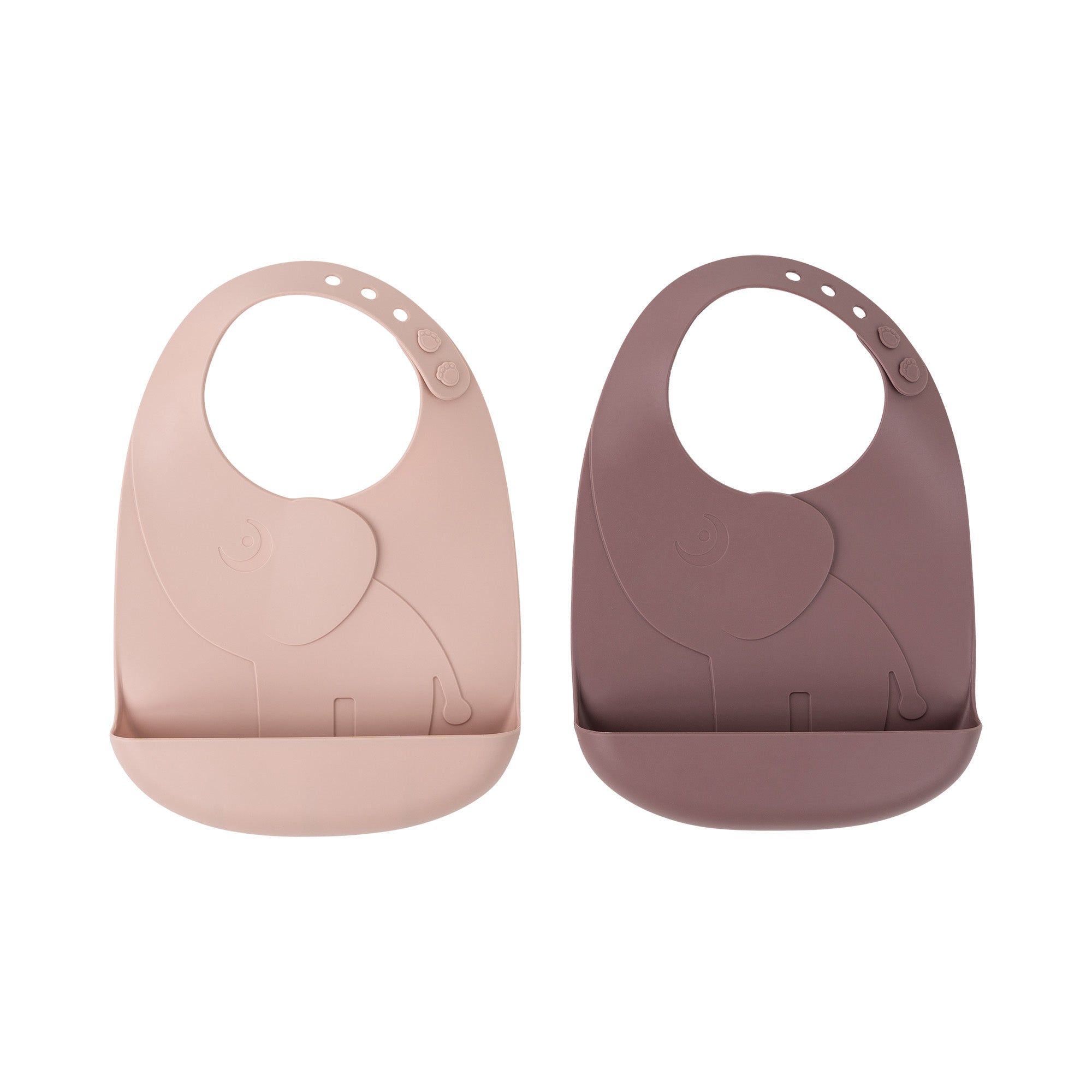 Peekaboo bib 2-pack - Elphee - Powder - Front