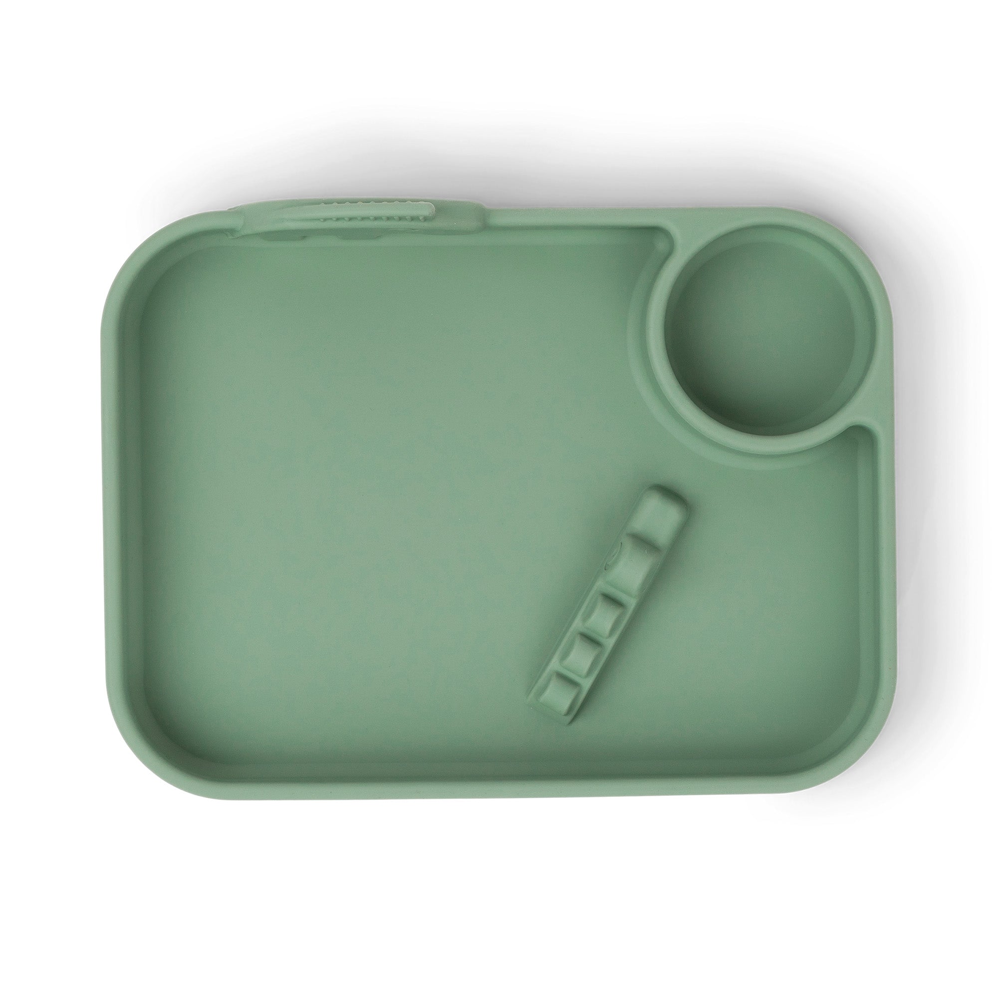 Peekaboo compartment plate - Deer friends - Green - Front