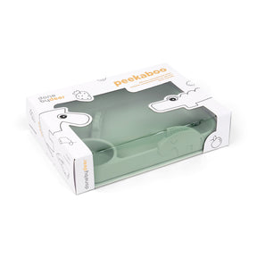 Peekaboo compartment plate - Deer friends - Green - Packaging