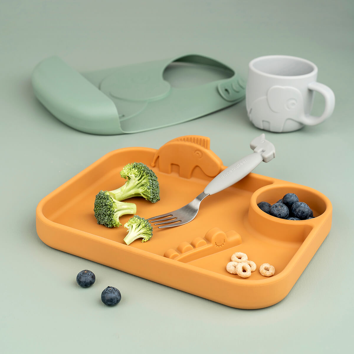 Peekaboo assiette plateau - Deer friends - Moutarde