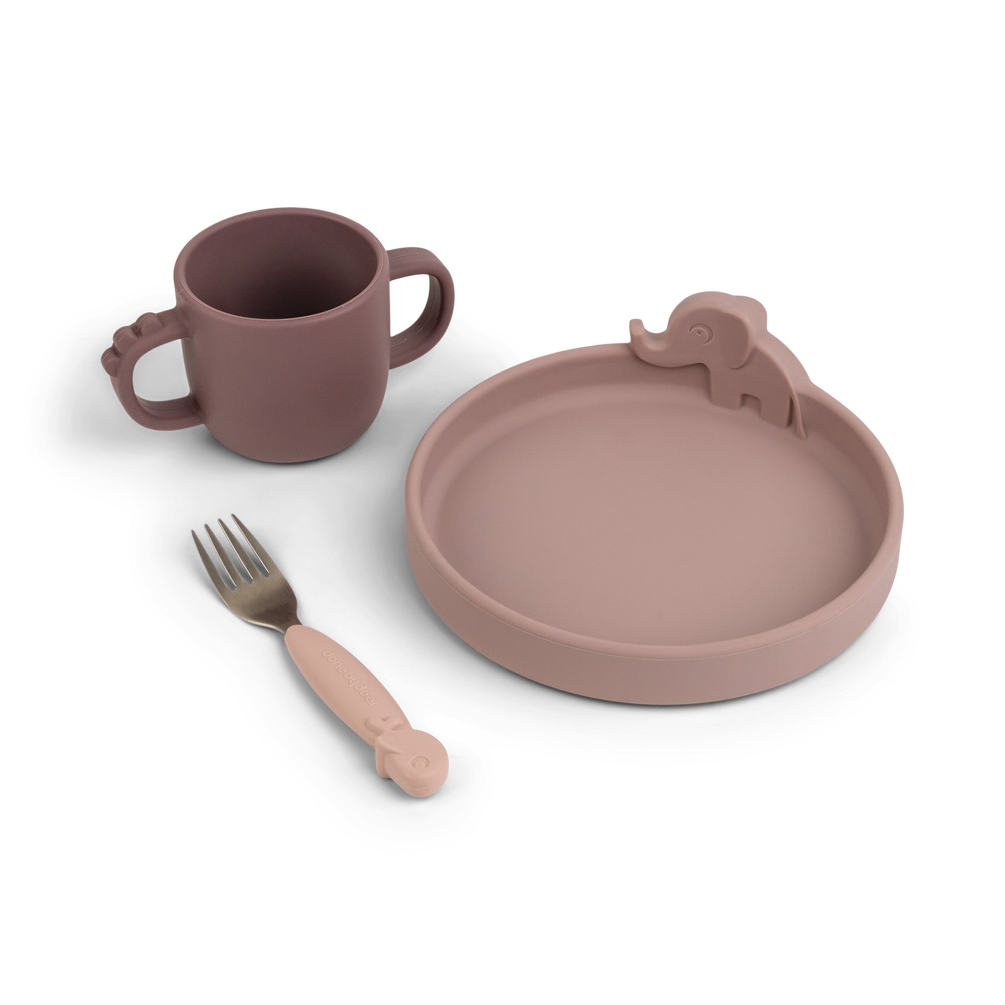 Peekaboo dinner set - Deer friends - Powder - Front