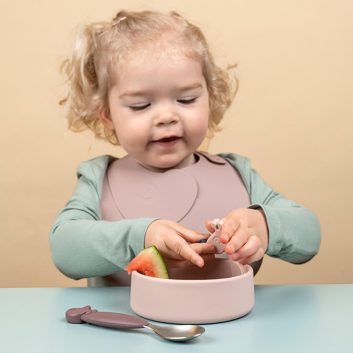 Peekaboo first meal set - Deer friends - Powder