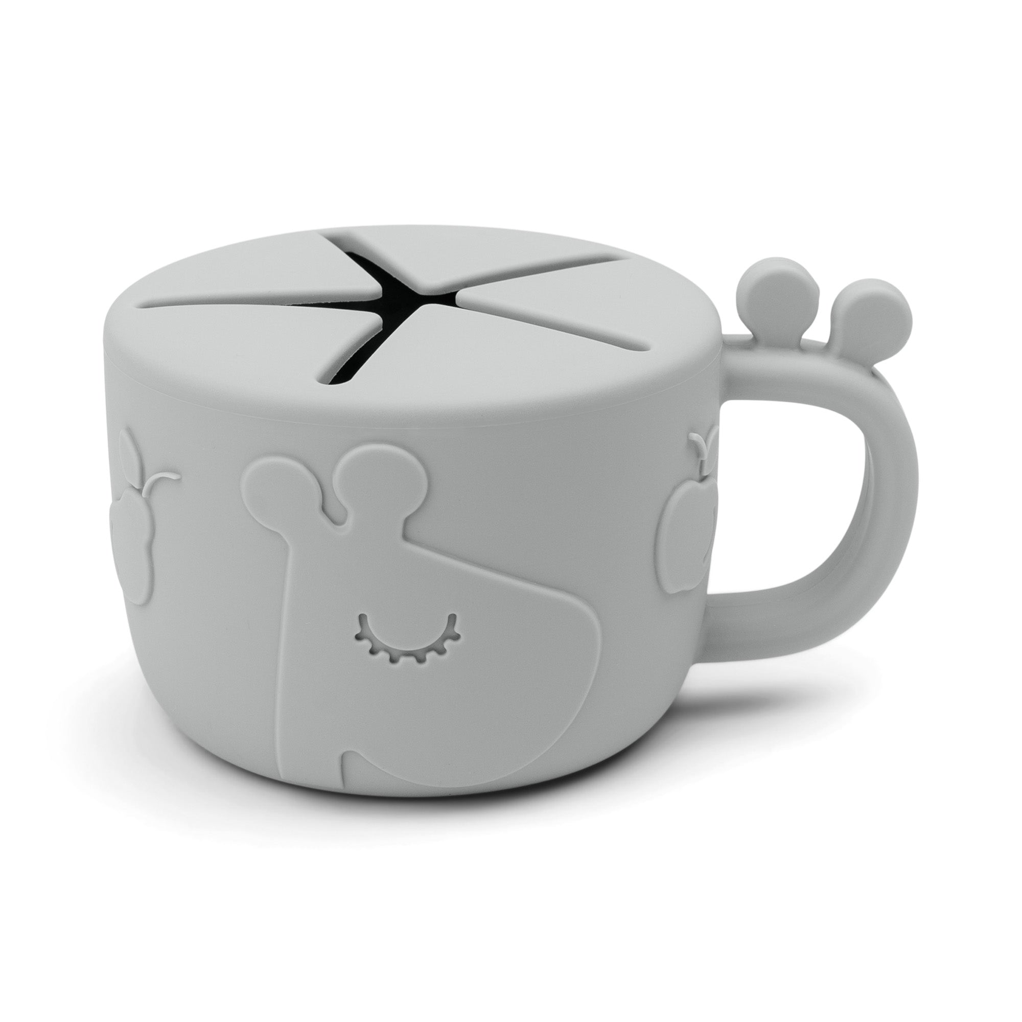 Peekaboo snack cup - Raffi - Grey - Front