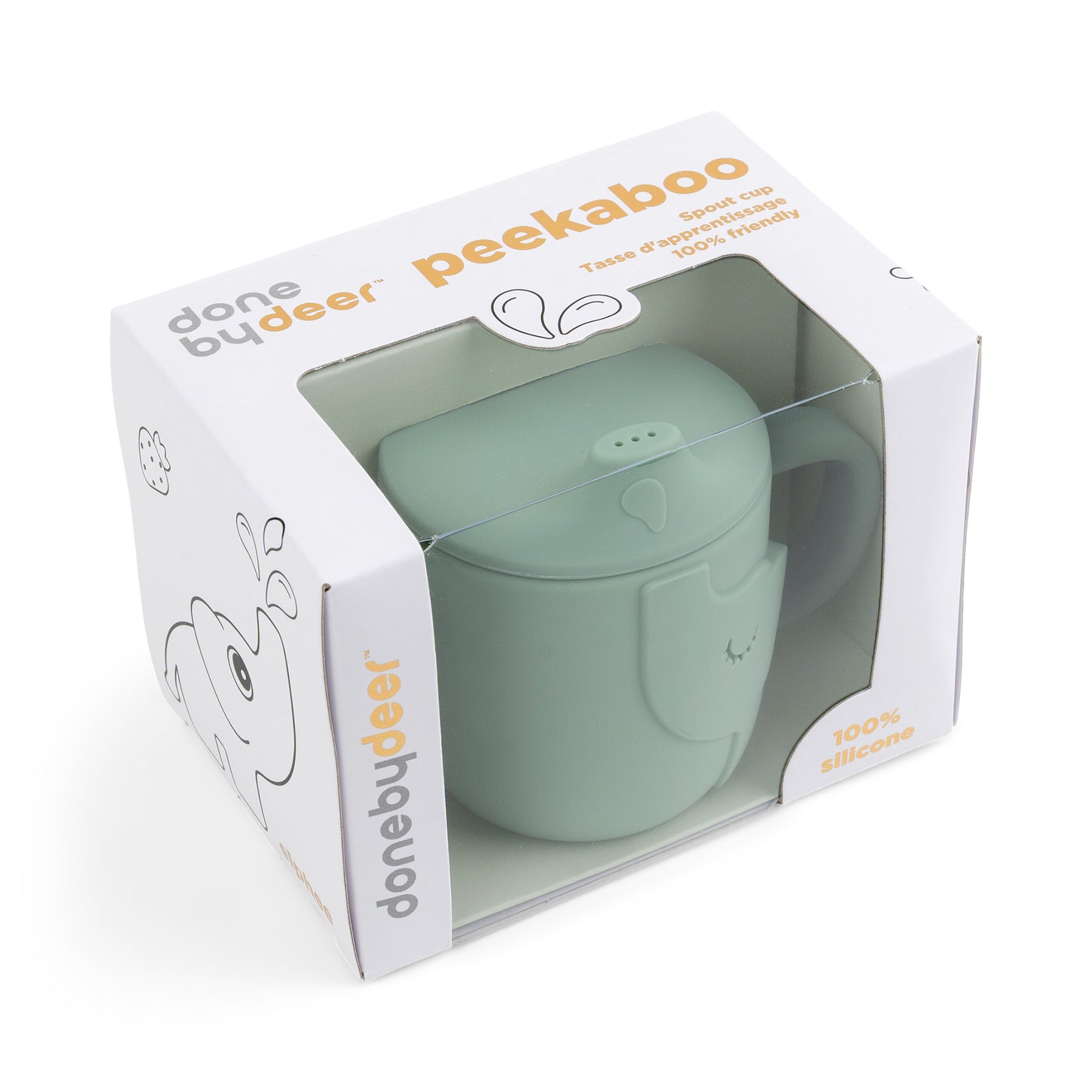 Peekaboo spout cup - Elphee - Green - Packaging