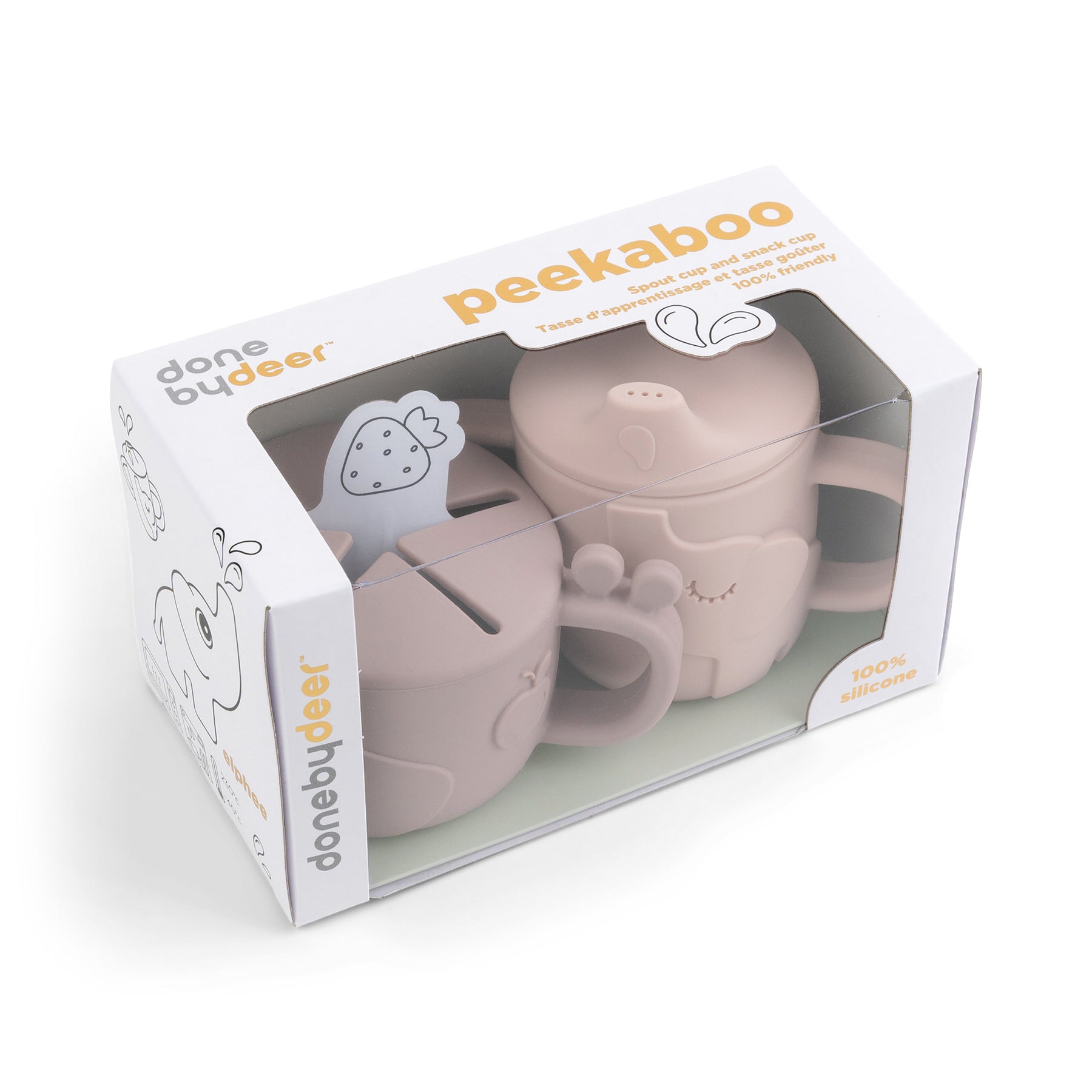 Peekaboo spout/snack cup set - Deer friends - Powder - Packaging