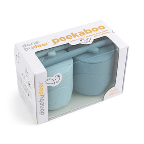 Peekaboo straw cup 2-pack - Wally - Blue - Packaging