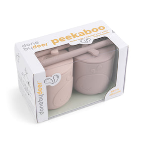Peekaboo straw cup 2-pack - Wally - Powder - Packaging