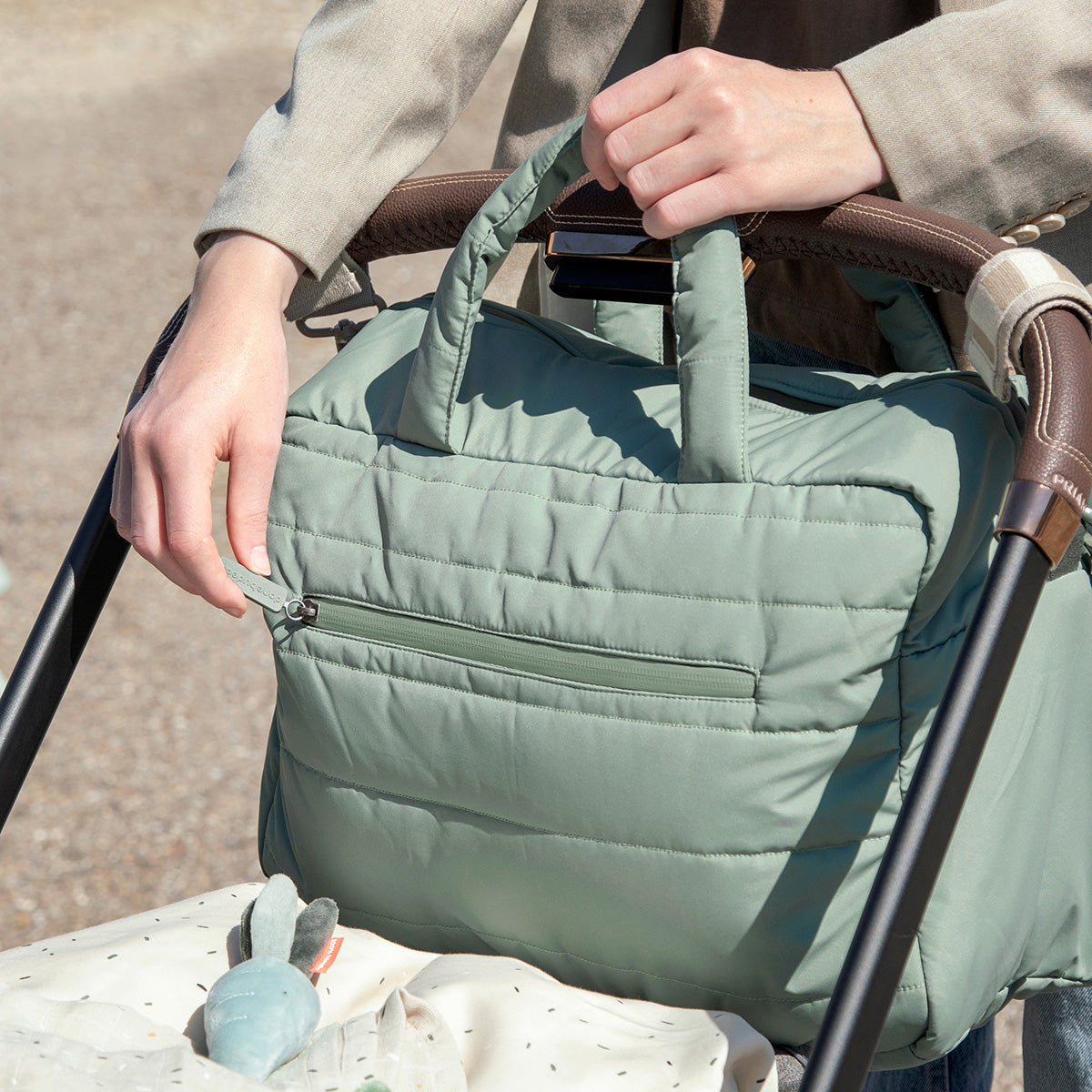 Quilted changing bag - Green