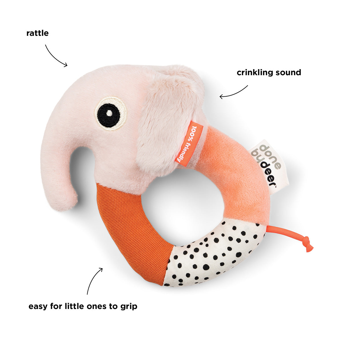 Sensory ring rattle - Elphee - Powder