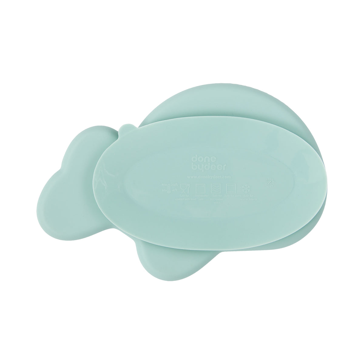 Silicone Stick & Stay plate - Wally - Blue - Back