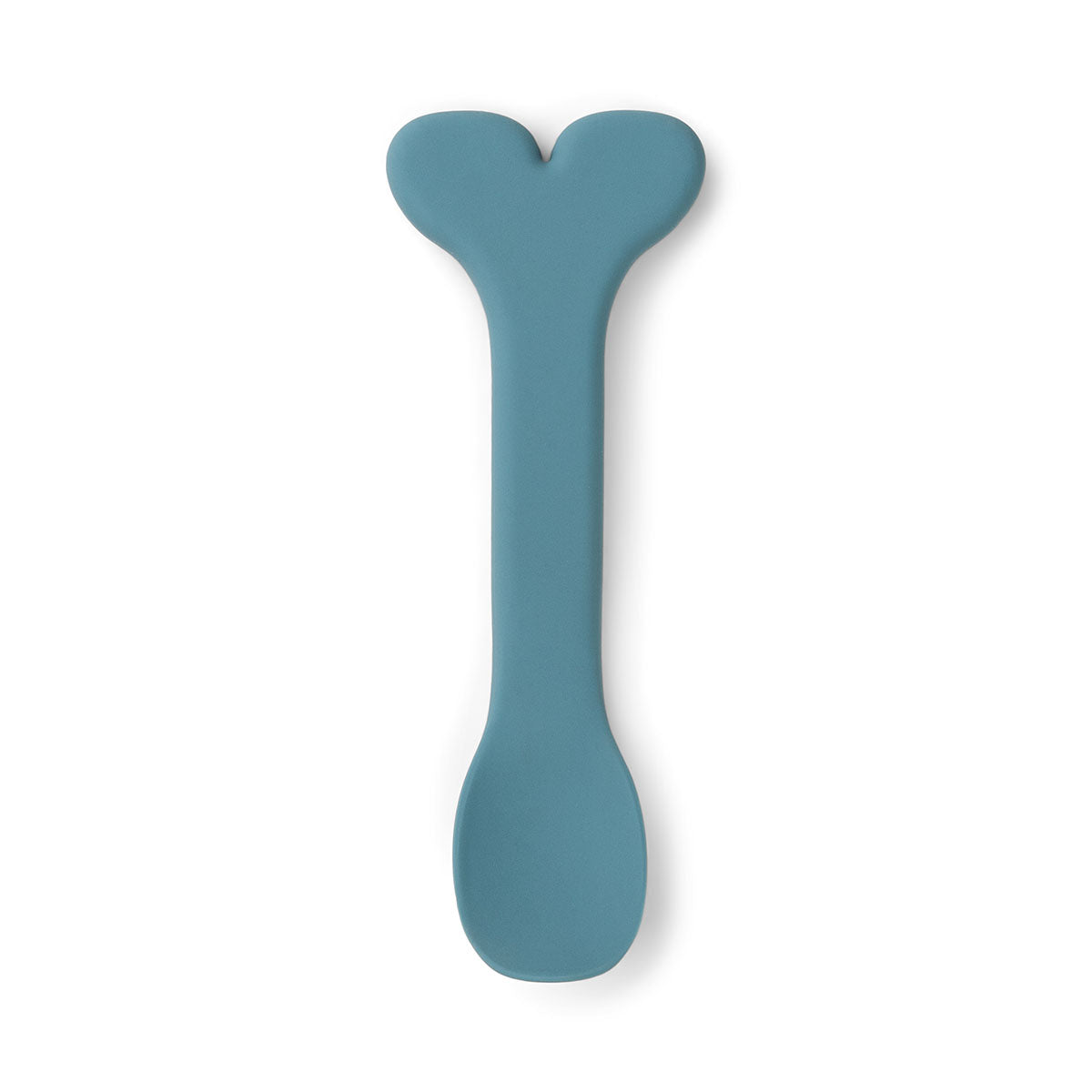 Silicone Stick&Stay bowl & baby spoon - Wally - Blue