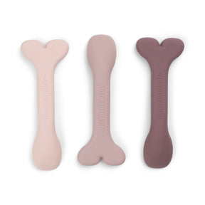 Silicone baby spoon 3-pack - Wally - Powder
