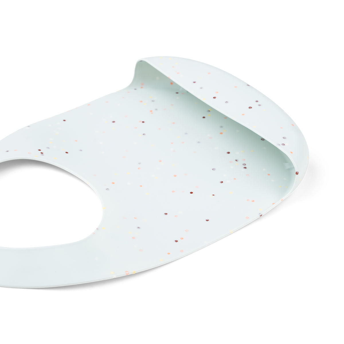 Silicone bib - Confetti - Blue