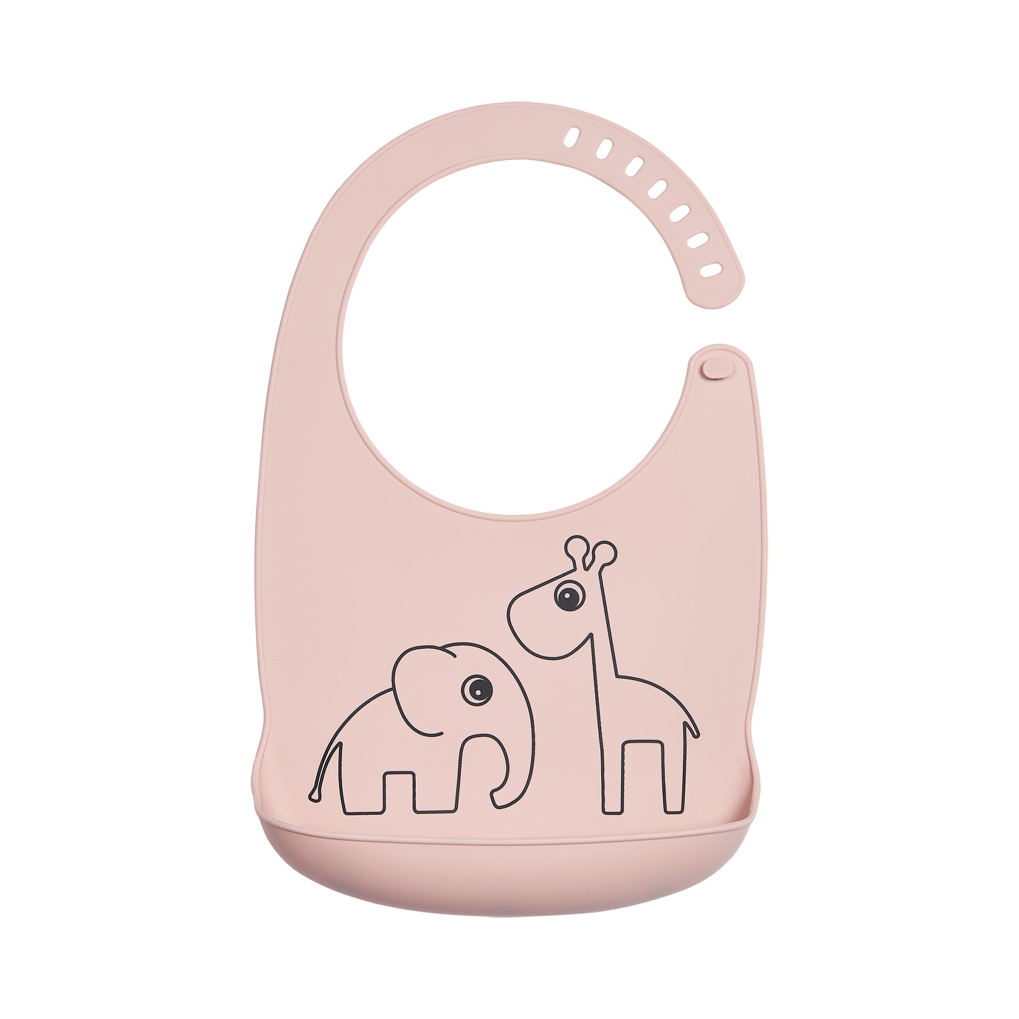 Silicone bib - Deer friends - Powder - Front