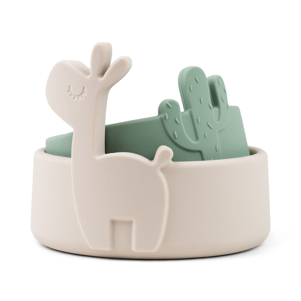 Bol silicone set de 2 - Lalee - Sable/Vert