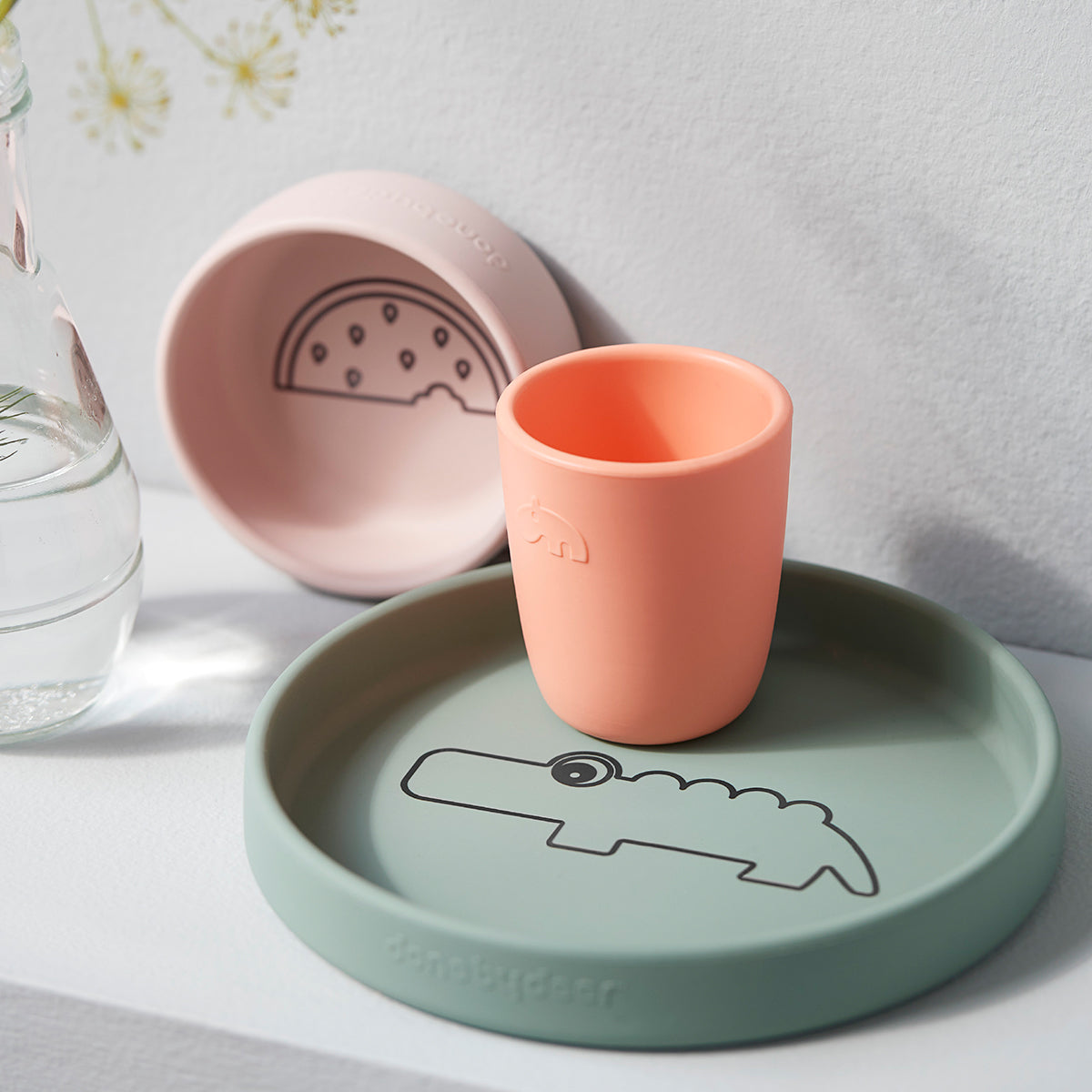 Silicone dinner set - Croco - Colour mix - Lifestyle