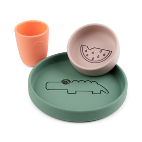 Silicone dinner set - Croco - Colour mix - Front