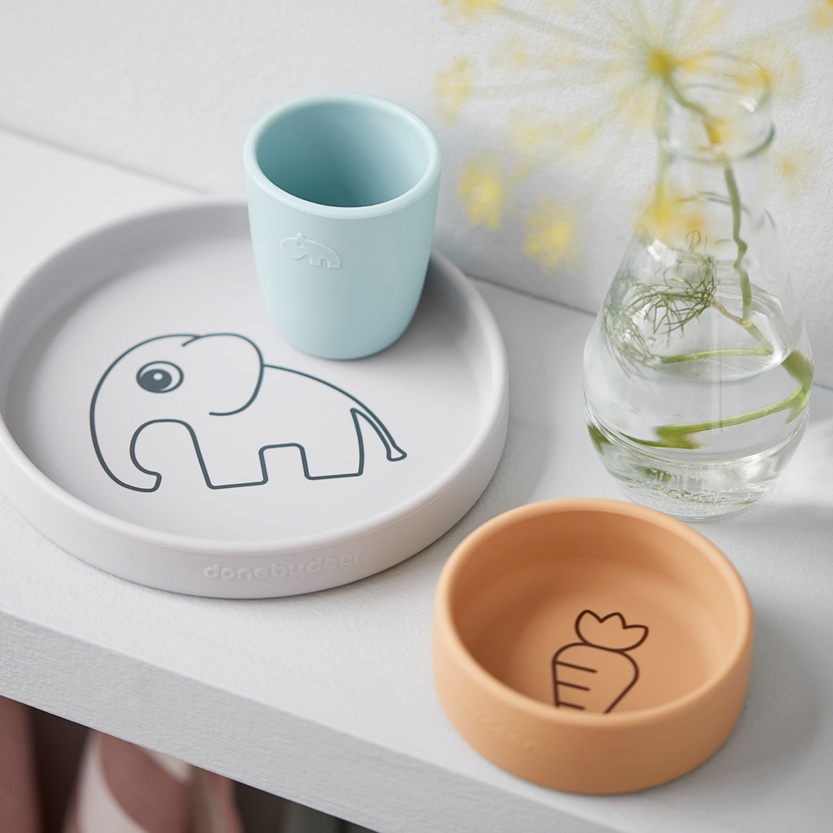 Silicone dinner set - Elphee - Colour mix - Lifestyle