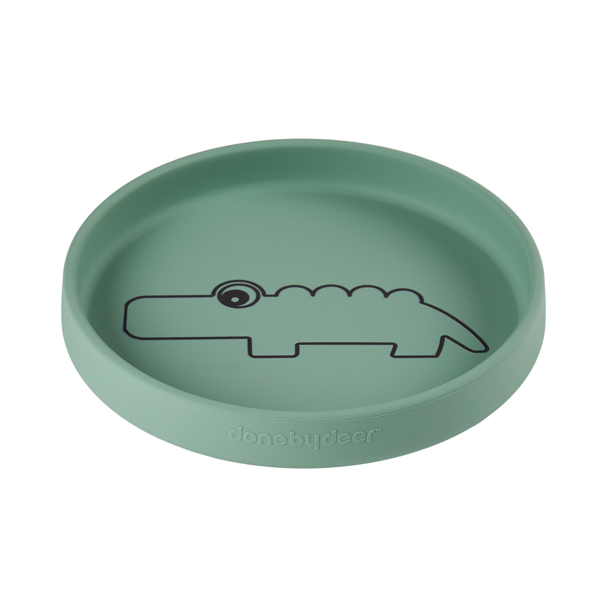 Silicone plate - Croco - Green - Front