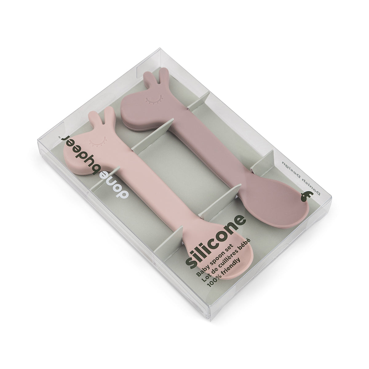 Cuillère silicone lot de 2 - Lalee - Rose