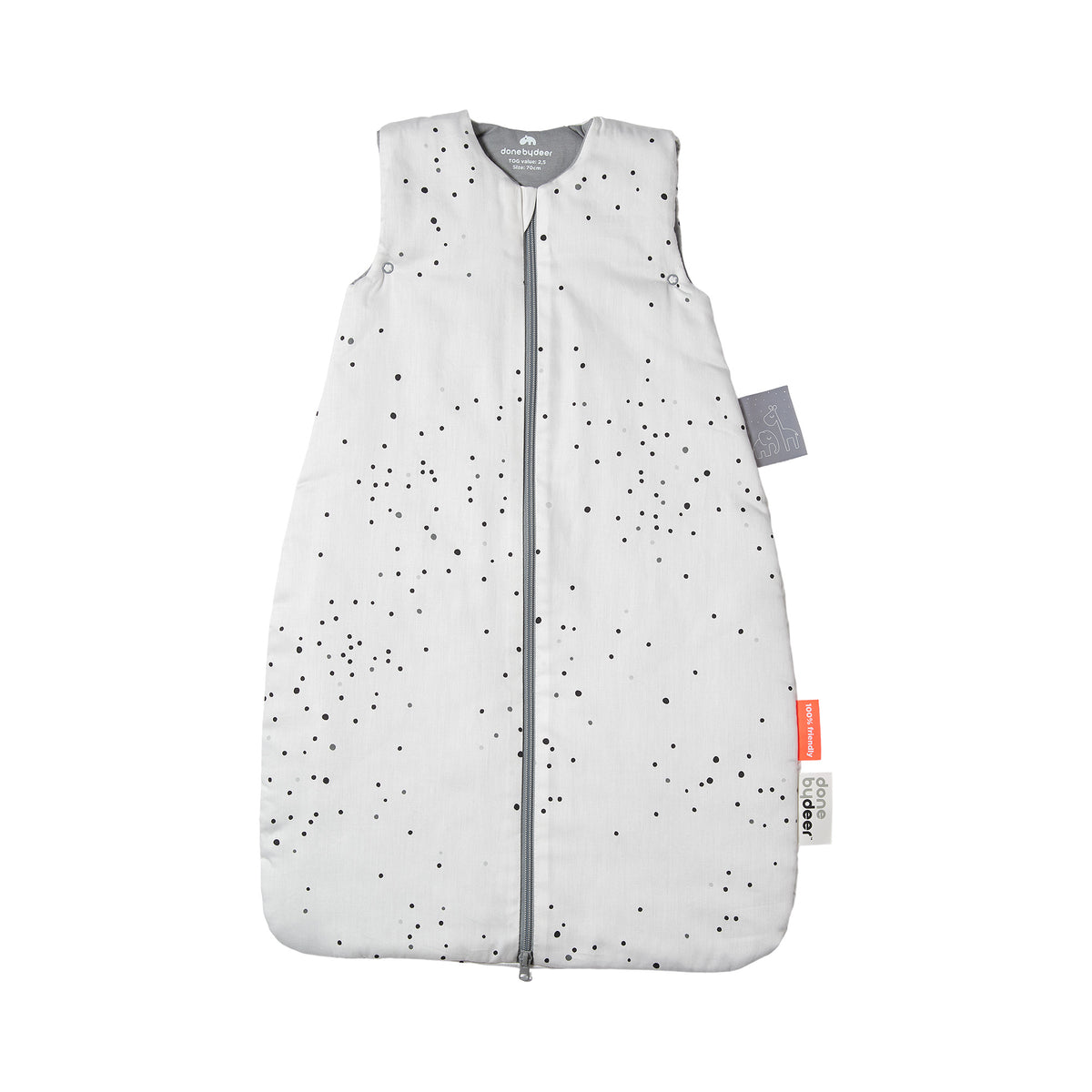 Sleepy bag 70 cm - Dreamy dots - White - Front