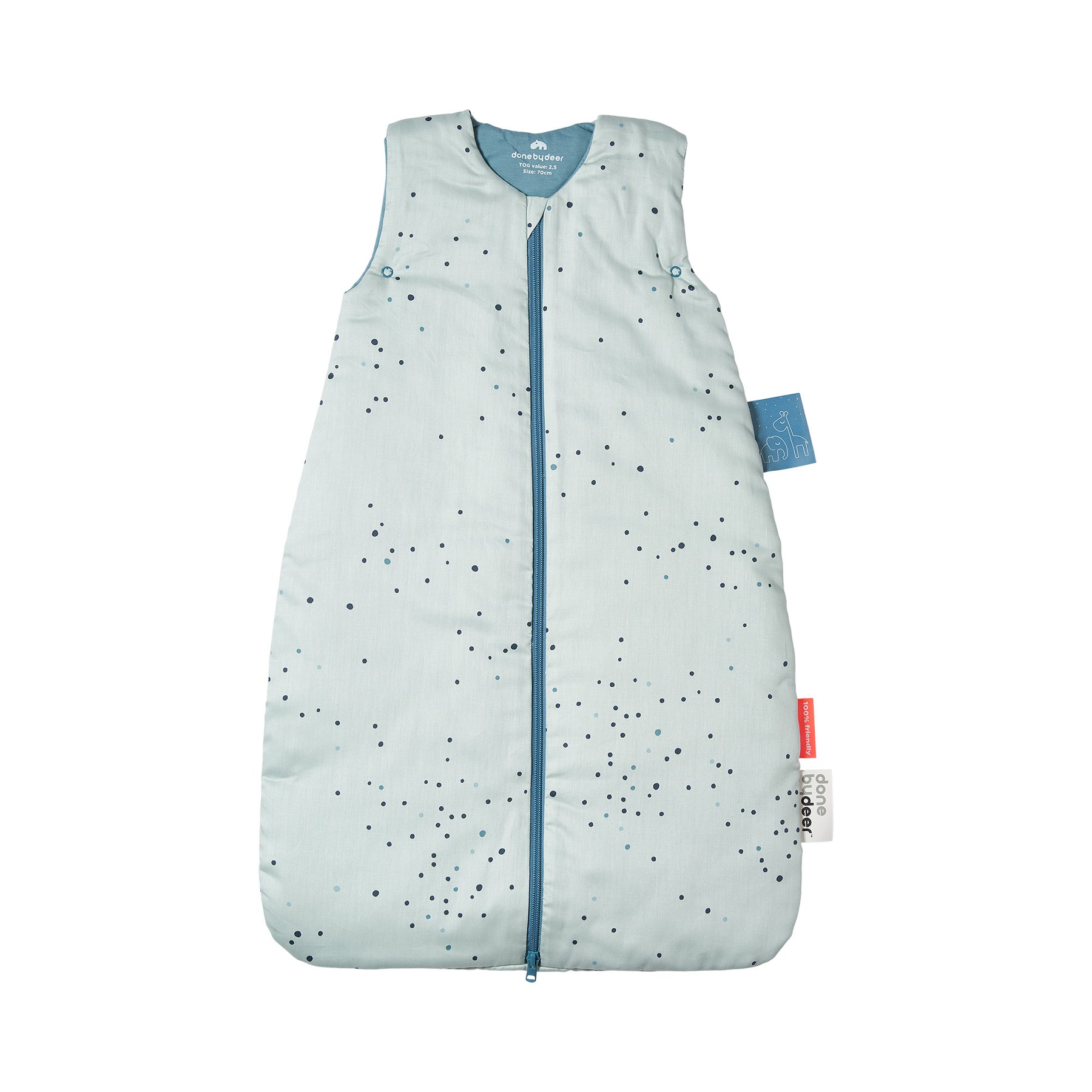 Sleepy bag 90 cm - Dreamy dots - Blue - Front