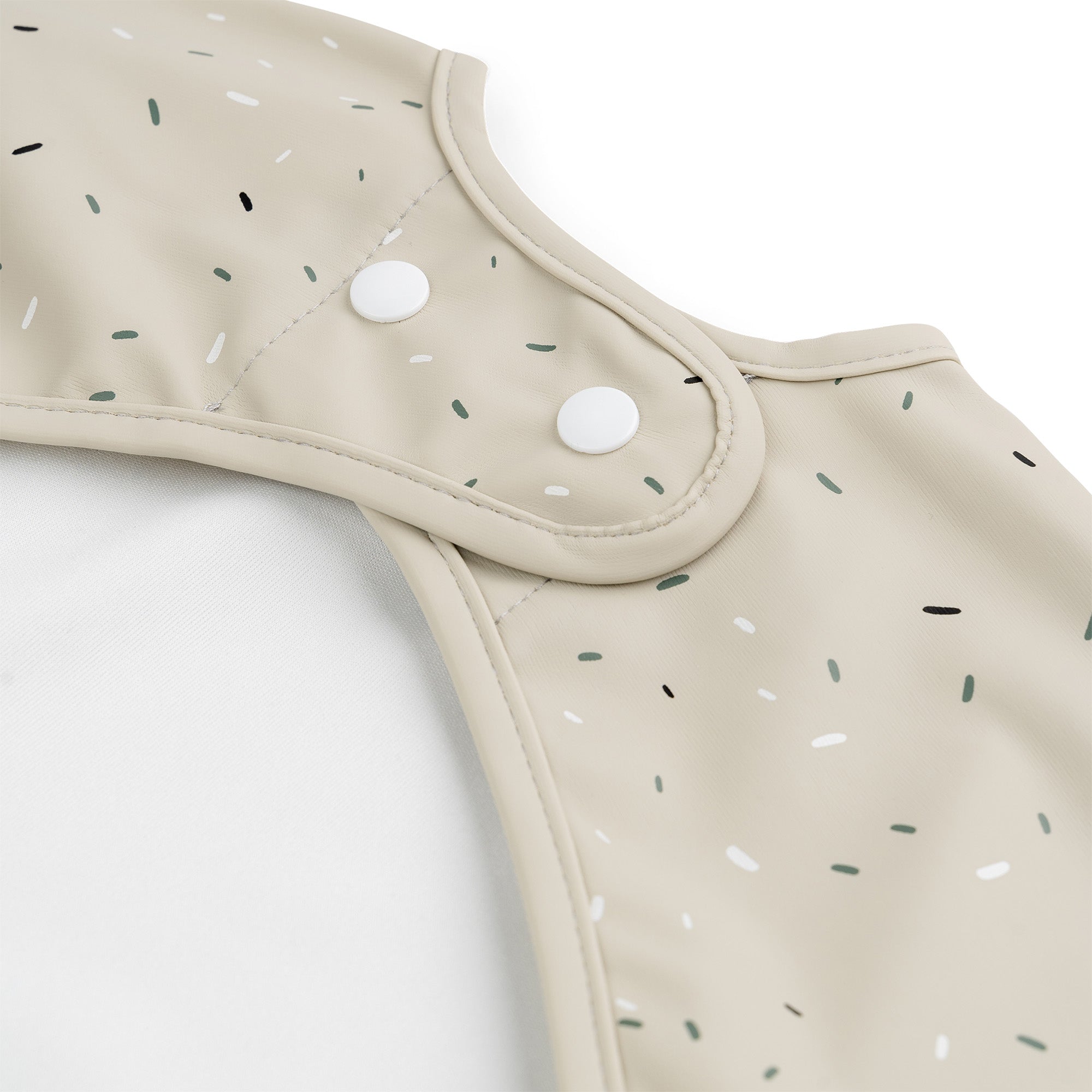 Sleeved pocket bib - Confetti - Sand - Detail