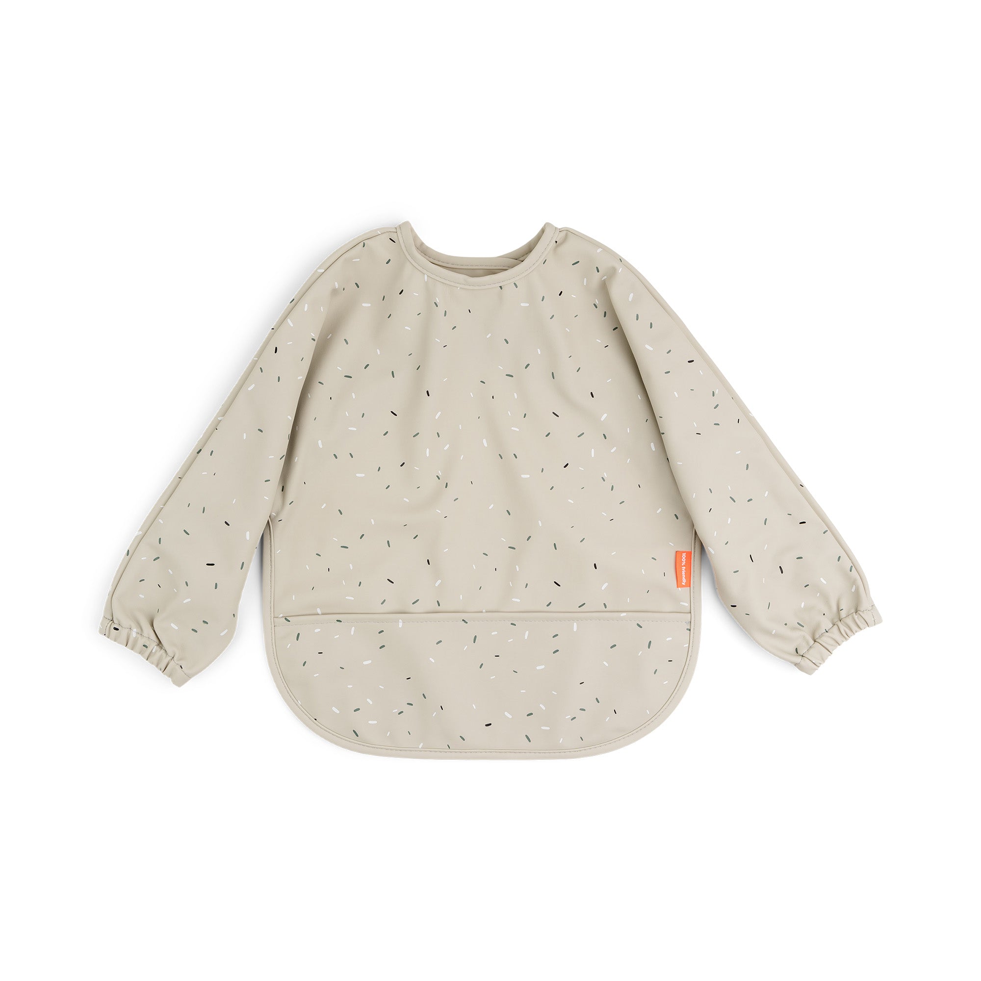 Sleeved pocket bib - Confetti - Sand - Front