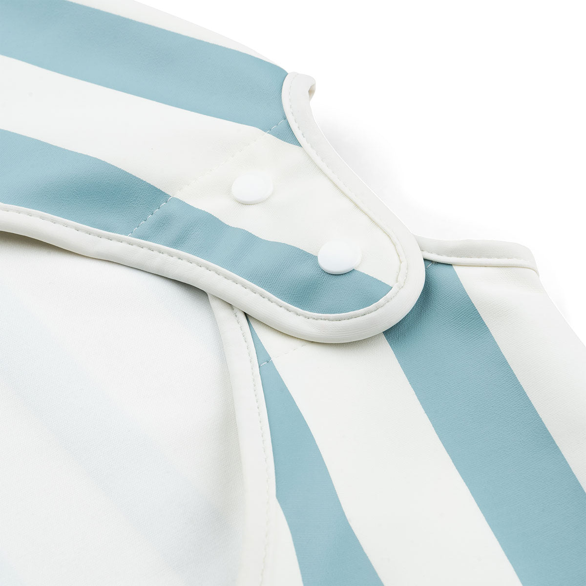 Sleeved pocket bib - Stripes - Blue