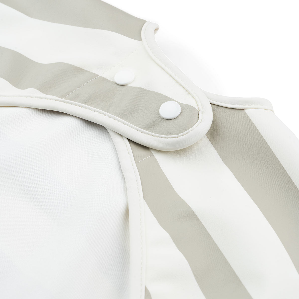 Sleeved pocket bib - Stripes - Sand