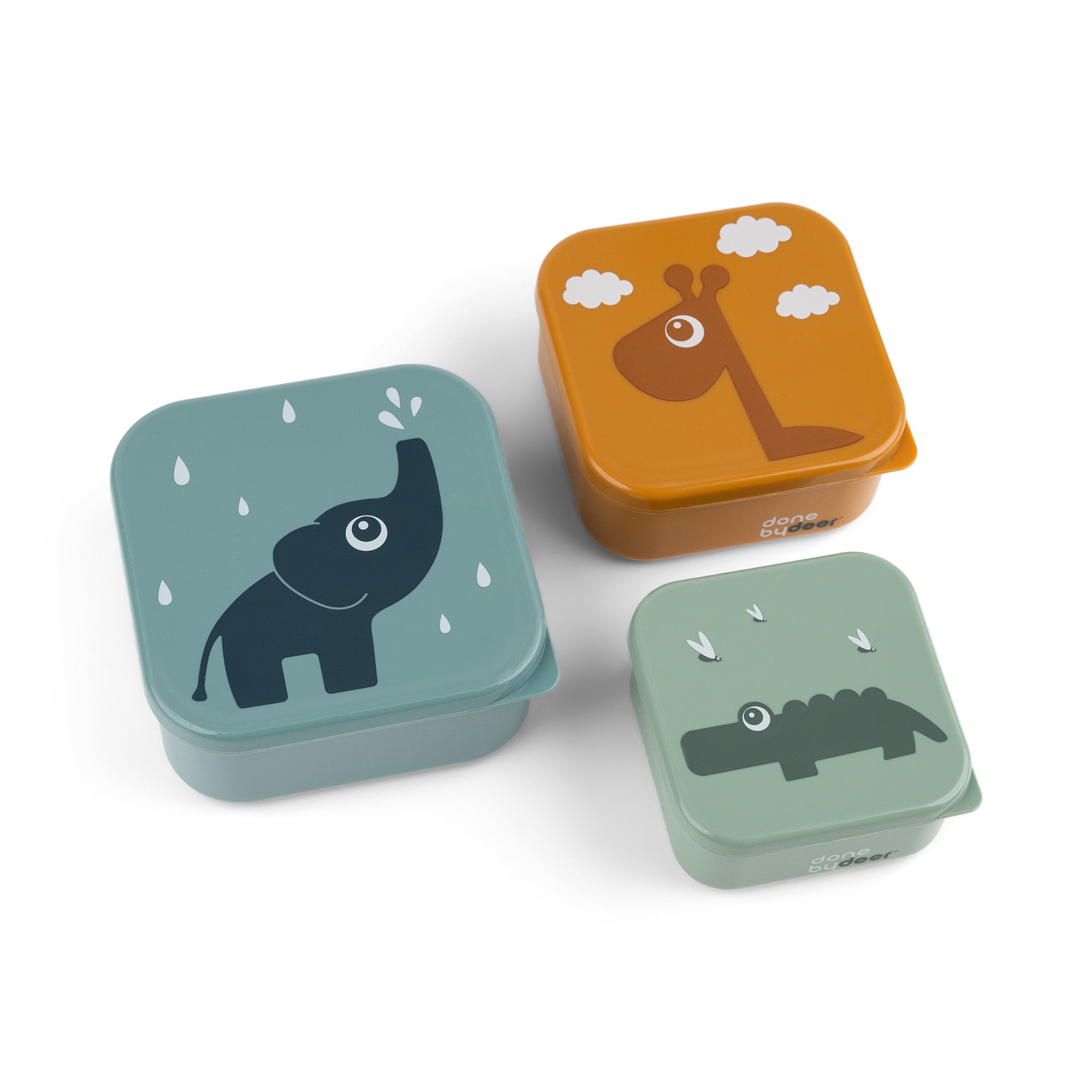 Snack box set 3 pcs - Deer friends - Blue mix - Front