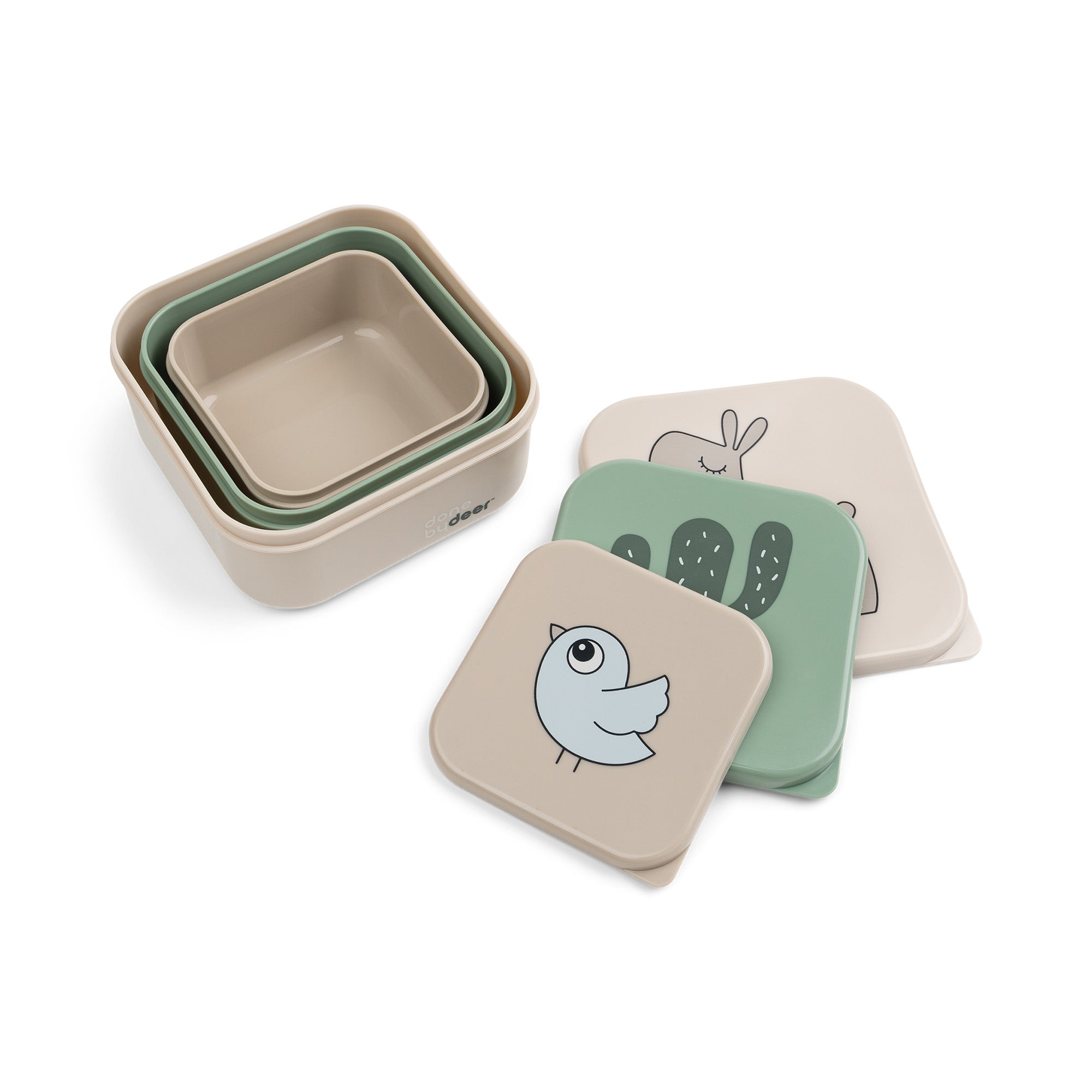 Snack box set 3 pcs - Lalee - Sand mix - Front