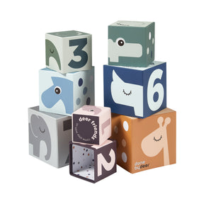 Stacking cubes - Deer friends - Colour mix - Front