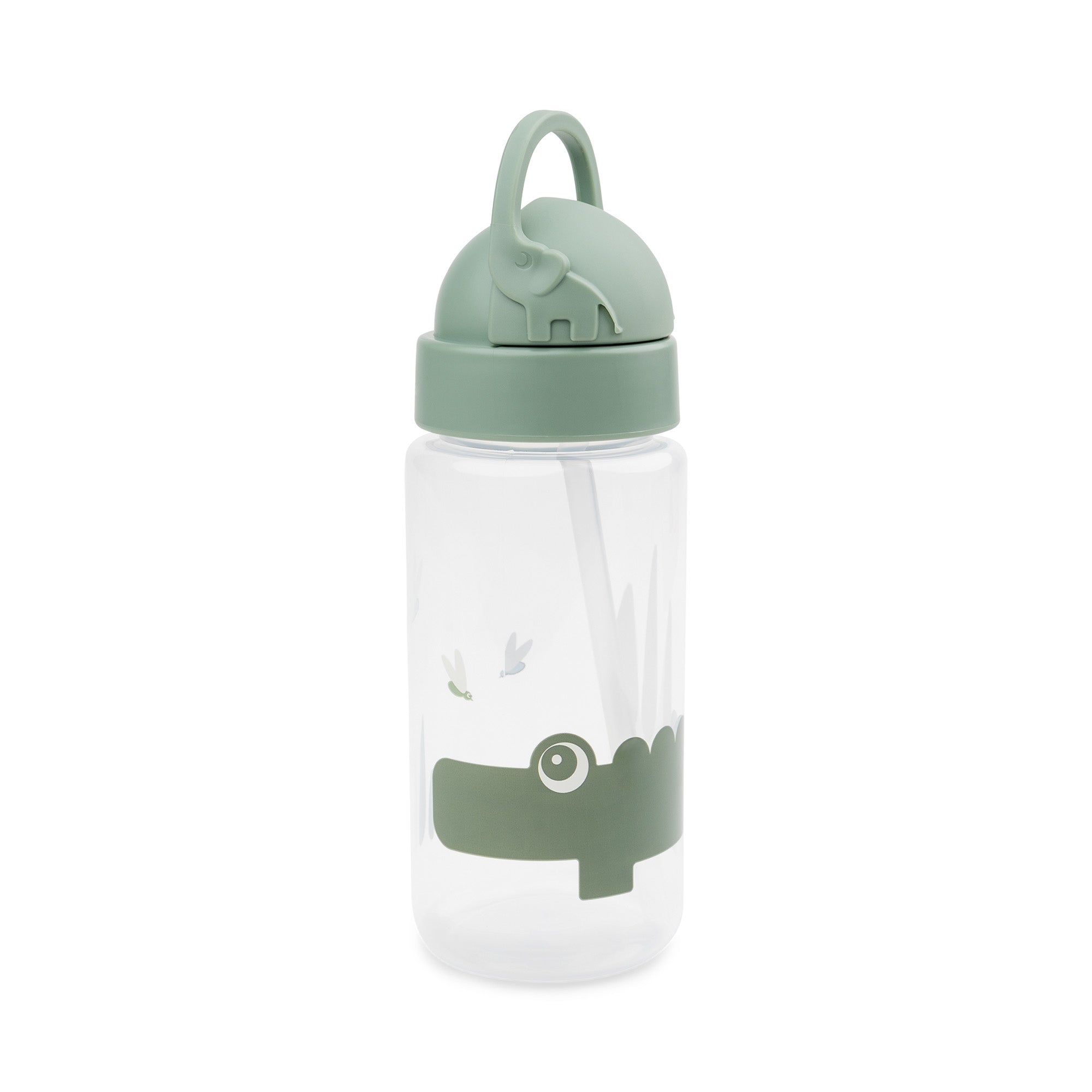 Straw bottle - Croco - Green - Front