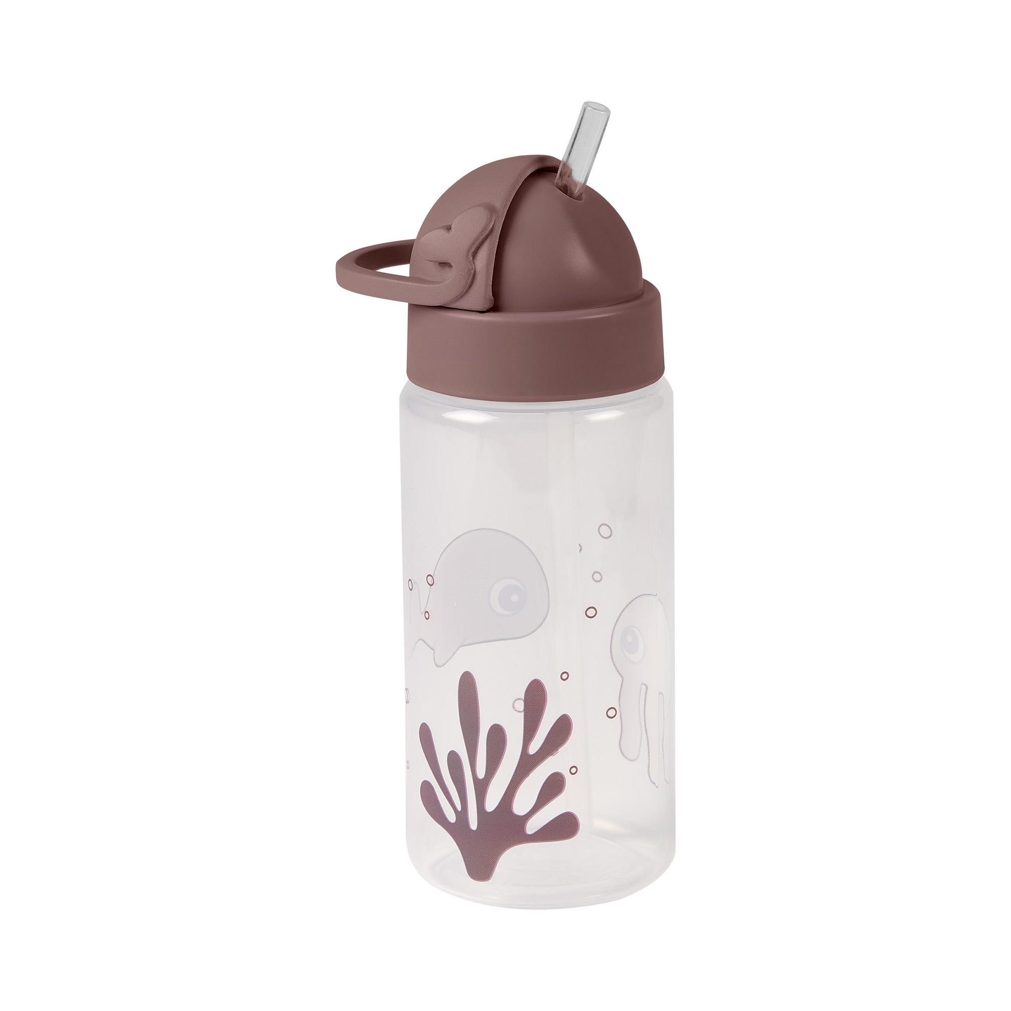 Straw bottle - Sea friends - Powder - Back