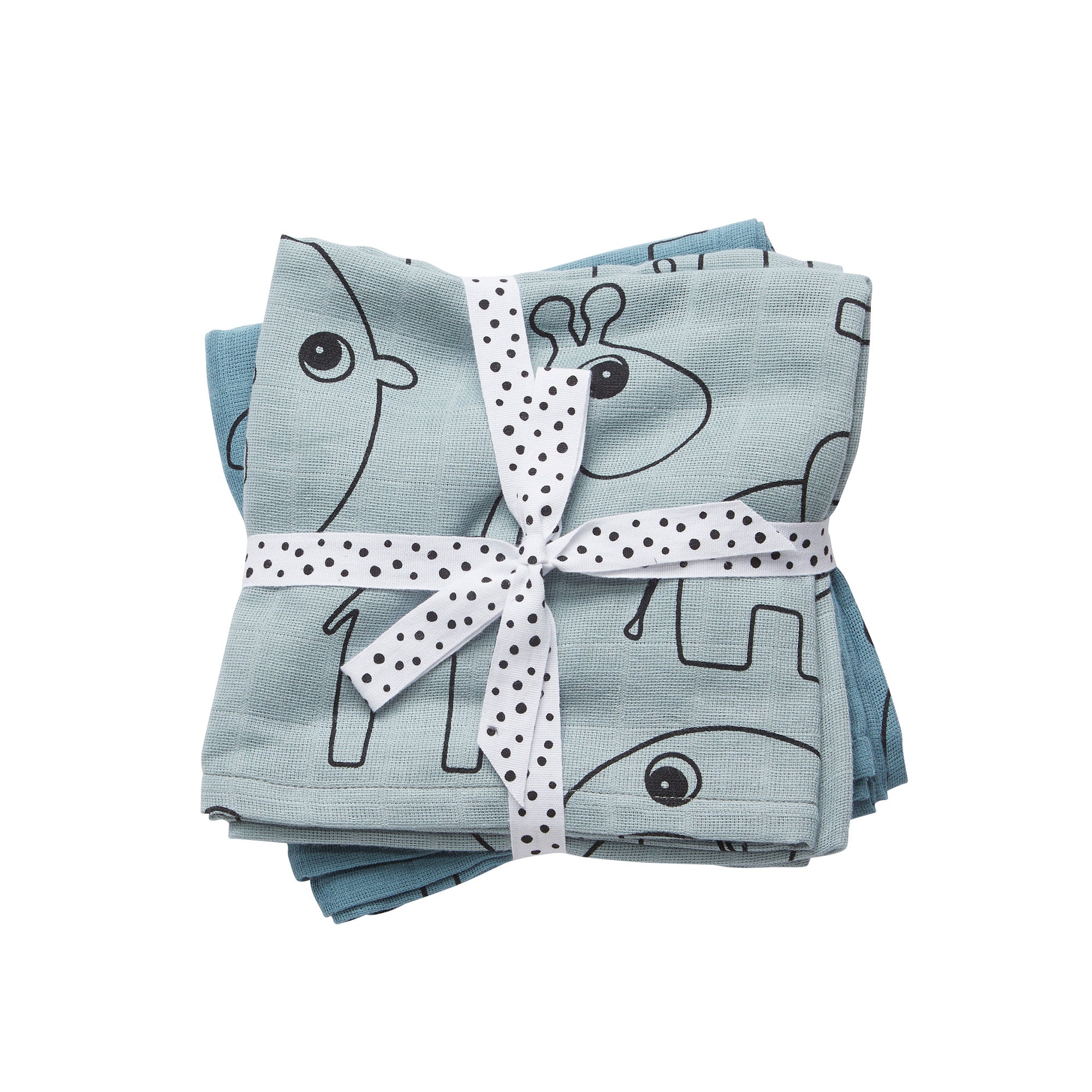 Swaddle 2-pack - Contour - Blue - Front