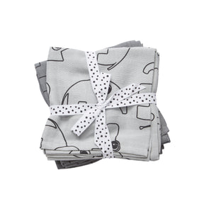 Swaddle 2-pack - Contour - Grey - Front