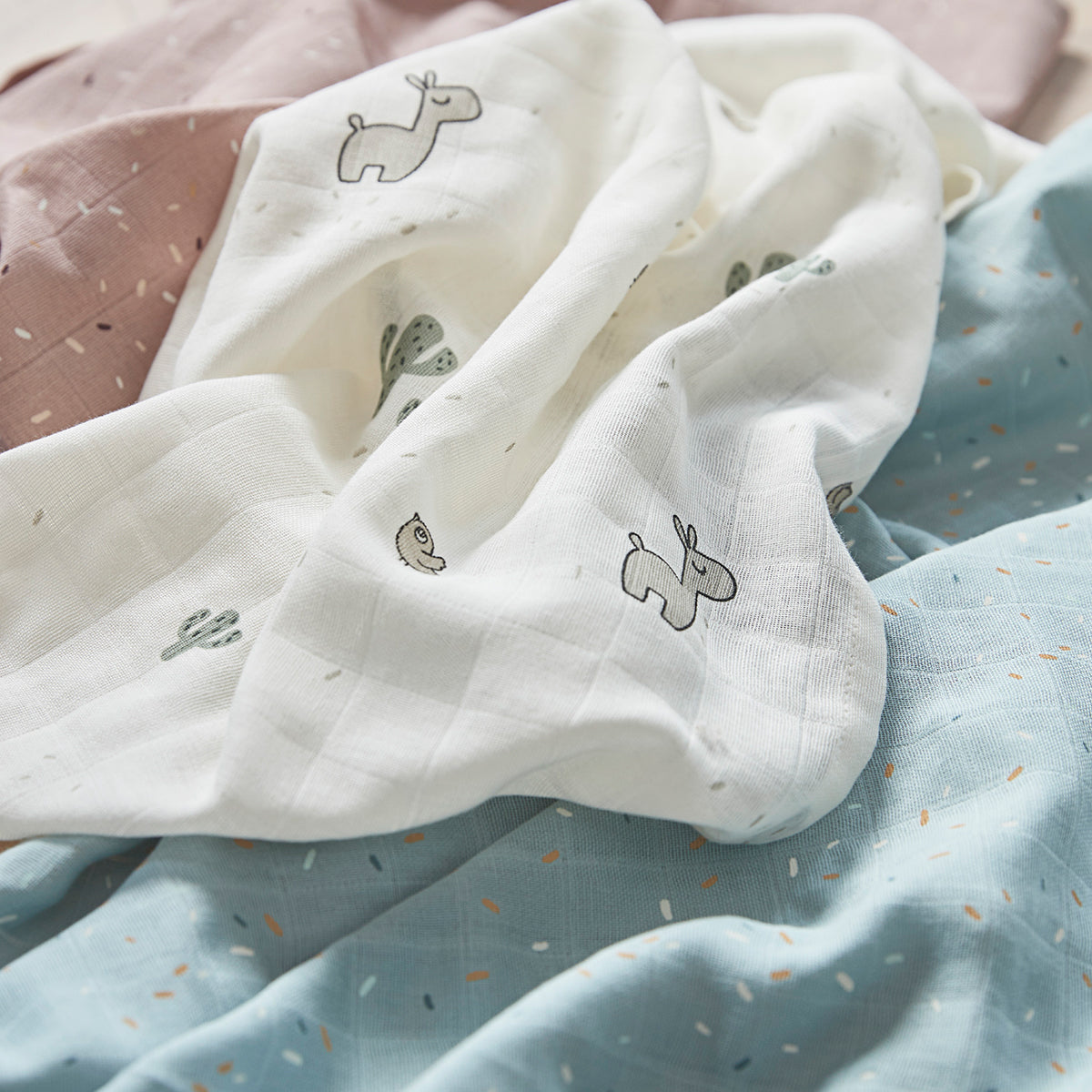 Swaddle 2-pack - Lalee - Sand - Lifestyle