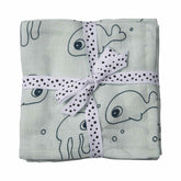 Swaddle 2-pack - Sea friends - Blue - Front