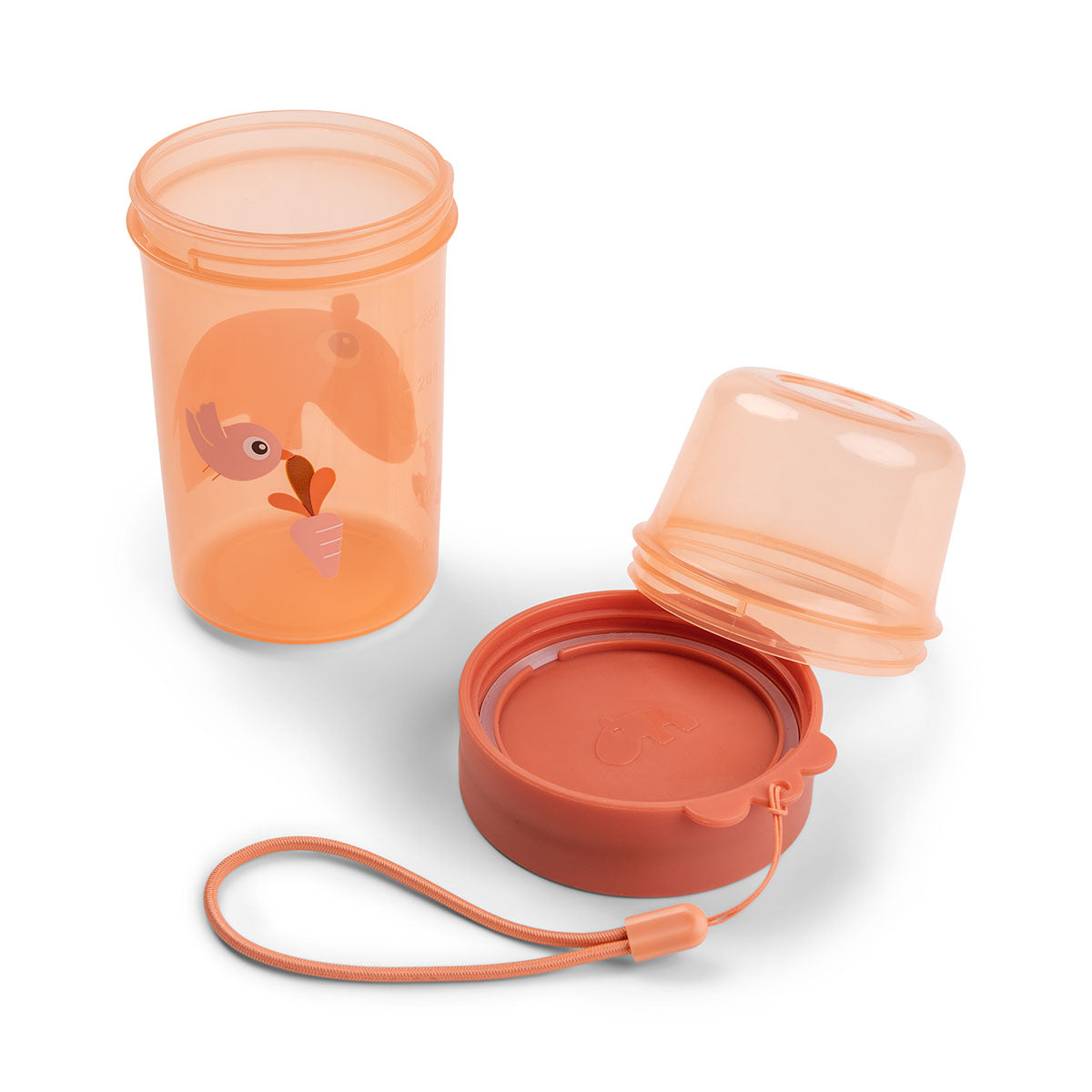 To go 2-way snack container L - Ozzo - Papaya